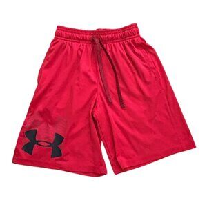 Under Armour Loose Fit Boys Athletic Shorts-Red/Black-Size Youth Small-GUC